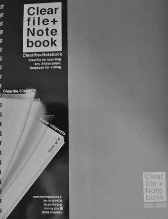 Clearfile + Notebook 30 Poşet dosyalı Kareli Defter