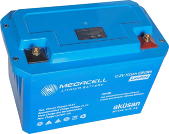 Megacell 12.8v 100ah Lityum/lifepo4 Akü Abs Kasa