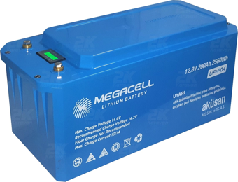 Megacell 12.8v 200ah Lityum/lifepo4 Akü