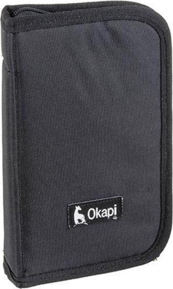 Okapi Kalem Çantası Kalem Gözlü Siyah Okp-123-S