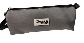 Okapi Üçgen Kalem Çantası Gri Okp-103-R