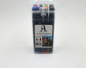 Mona Lisa Touchblack Çift Uçlu Marker Kalem 12 Renk