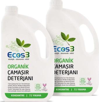 Ecos3 Organik Çamaşır Deterjanı 2500 ml x 2 Adet