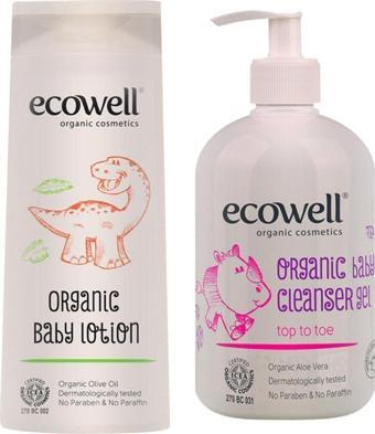 Ecowell Organik Bebe Losyonu + Organik Bebek Temizleme Jeli