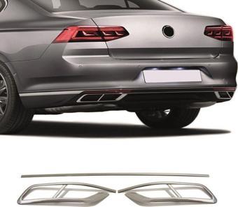 NS Nilser Auto Parts Vw Passat B8.5 Difüzör Krom Egzoz Çıta R Line 3 Parça 2019>