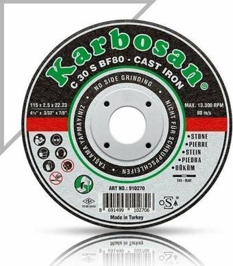 Karbosan 230X3.0X22.23 Sc Pik Döküm Kesme Diski 910300 (C 30 S Bf80)