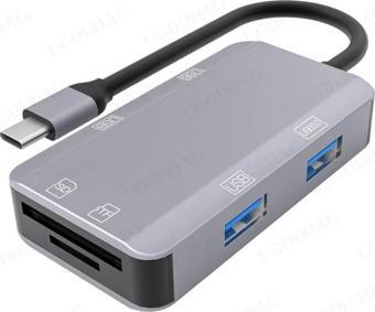 Type C 4xUsb 3.0 - Microsd Sd Kart Okuyucu