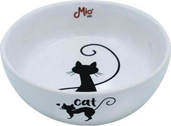 Mio Pets Lily Kedi Desenli Mama Kabı 250 Ml