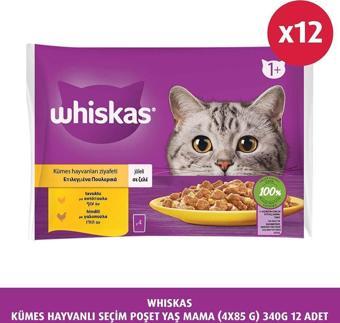 Whiskas  Kümes Hayvanlı 4'Lü 340 Gr 12X