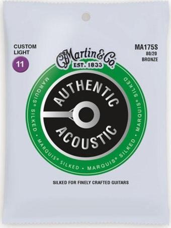 Martin Co MA175S Marquis 80/20 Bronze Akustik Gitar Telleri (Custom Light 11-52)