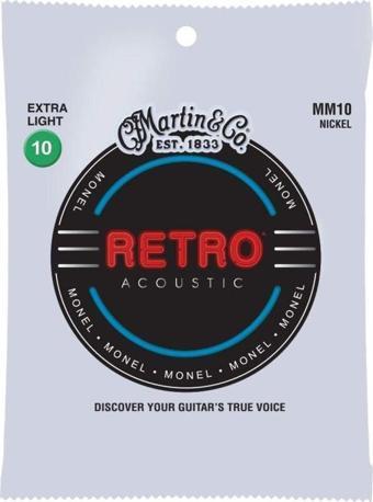 Martin Co Retro MM10 Nickel Alloy Extra Lt 10-47 Akustik Gitar Teli