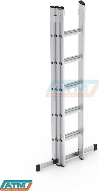 2*3=6+1=7 MT 65X25 ÜÇ PARÇALI  A TİPİ SÜRGÜLÜ MERDİVEN