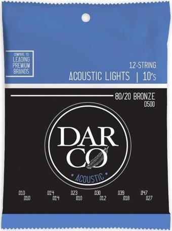 Martin Co Darco D500 80/20 Bronze 12 Telli Akustik Gitar Teli Light 10-47