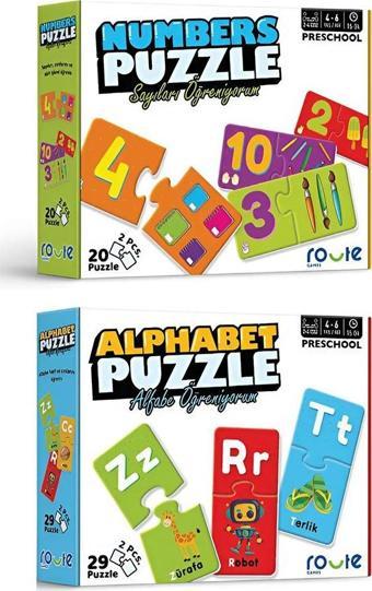 Alfabe ve Sayıları Öğreniyorum Puzzle Set Eğitici Oyuncak