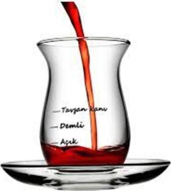Paşabahçe 96029 Çayımın Demi Çay Seti Çay Bardağı Tavşan Kanı 8 Parça 4 Bardak 4 Tabak