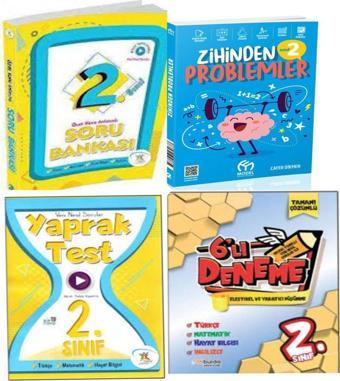 2.Sınıf Konu Anlatımlı Soru Bankası + Tüm Dersler Yaprak Test +6'lı Deneme +Zihinden Problemler - 5 Renk Yayınları