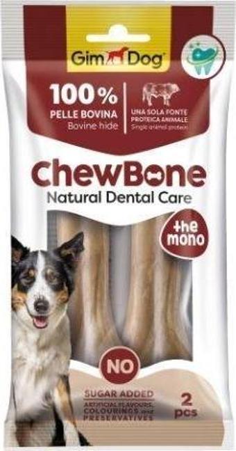 Gimdog Chew Bone Diş Sağlığı Destekleyici Naturel Press Köpek Çiğneme Kemiği 120 Gr 14 Cm 2 Adet