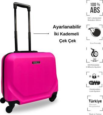 Anhelo Traveller Abs Hostes-pilot Boy Valiz  Neon Pembe