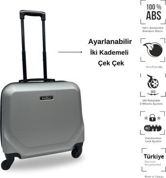 Anhelo Traveller Abs Hostes-pilot Boy Valiz  Gri