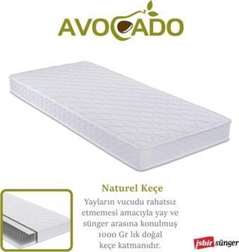 Pooly 90x190 Ortopedik Yaylı Yatak Avocado Jakarlı - Ortopedik Tek Kişilik Yatak 90x190 | Yaylı Yatak