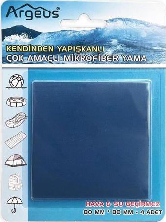 Argeus 4'lü Fiber Çanta Delik Tamir Yaması Lacivert