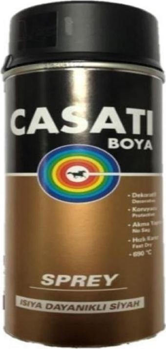 Casati Akrilik Sprey Boya 690 Derece Isıya Dayanıklı 400 mL Siyah