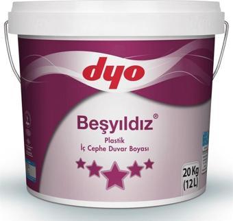 Dyo Beşyıldız Plastik İç Cephe Boyası 20 Kg Beyaz