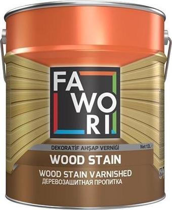 Fawori Wood Stain Vernikli Ahşap Koruyucu 12 Lt Ceviz