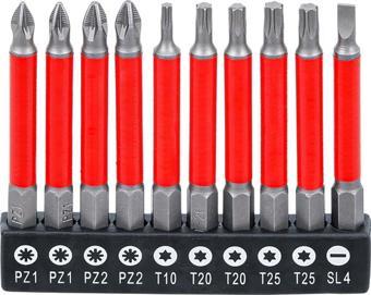 BGS Bits Uç Seti Mıknatıslı 70 Mm 10 Parça