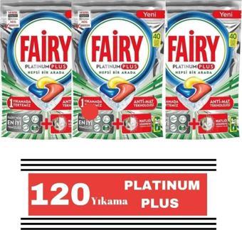 Fairy Platinum Plus 40X3 120 Yıkama Bulaşık Makinesi Deterjanı Tableti