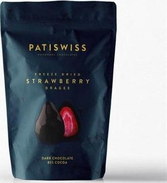 Patiswiss Bitter Çikolatalı %85 Kakao Çilek Draje 80g