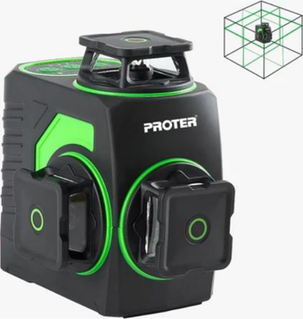 Proter Pl 360 Ls 3X360° Çift Akülü Yeşil Lazer Hizalama