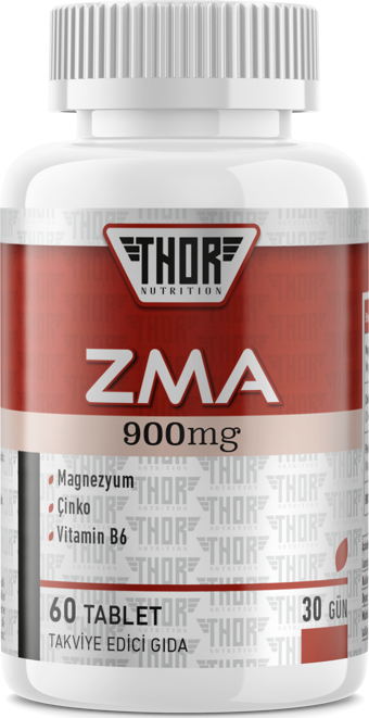 ZMA  Magnezyum Sitrat & Çinko & Vitamin B6 900mg 60 Tablet 30 Gün