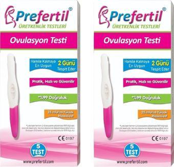 PREFERTİL Ovulasyon/Yumurtlama Testi - [ 2 Kutu = 10 Test ]