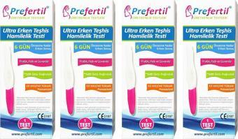 PREFERTİL Ultra Erken Gebelik/Hamilelik Testi - [ 4 Kutu - 4 Test ]