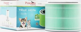 Purmed Levoit Core 300 Uyumlu Hepa Filtre + Karbon Filtre - Yeşil (Toxin-Smoke)