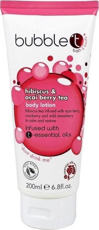 Bubble T Hibiscus & Açai Berry Body Lotion 200 ml Vücut Losyonu