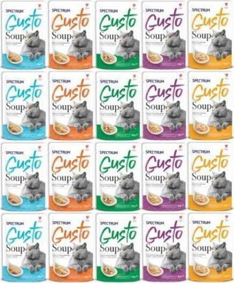 Spectrum Gusto Karışık Kedi Çorbası 50 gr - 20 Adet