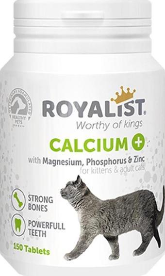 Royalist Calcium Kediler İçin Kemik ve Diş Güçlendirici Tablet  (150 Tablet)