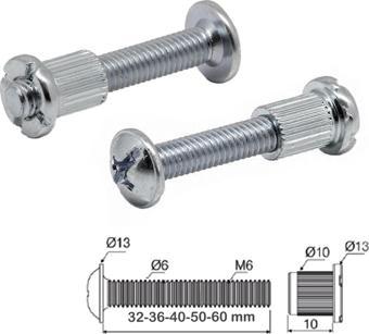 METAL MONTABENT ÇİNKO 6X32 TAKIM ( 10 ADET )