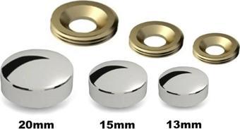 METAL VİDA KAPAMA ZAMAK 15 MM KROM ( 10 ADET )