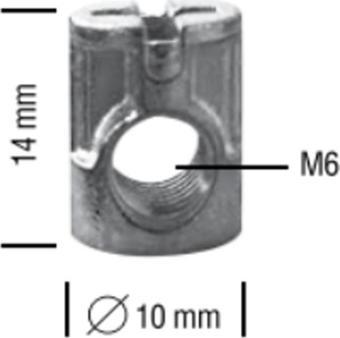 SİLİNDİR SOMUN M6 10X14 ÇİNKO ( 10 ADET )