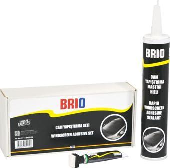 Brio Cam Yapıştırma Mastiği 310 Ml Hızlı + Primer + Primer Fırçası Set