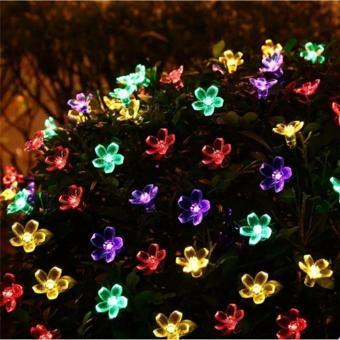 Mediatech Çiçek Motifli Güneş Enerjili Led Solar Bahçe, Ağaç Işıldağı Çok Renkli (Multicolor) Renk