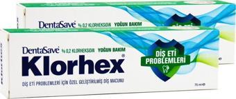 Dentasave Klorhex %0,2 Yoğun Bakım ve Diş Eti Problemleri İçin Diş Macunu 75 ml 2 Adet