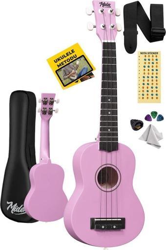 Midex UKX-233PU Lila Concert Ukulele (Askı Çanta Metod Pena)