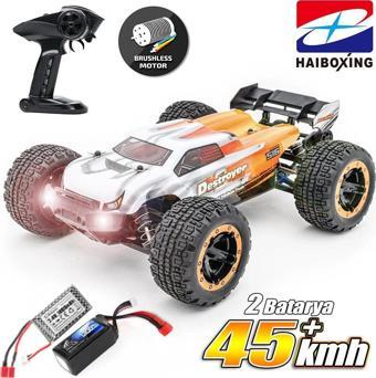 HAIBOXING RC 1/16 Destroyer 45KM+ Sürat RC Araba RTR Elektrikli 4WD Brushless Truggy (Turuncu) +1300mAh7.4V Lipo Batarya