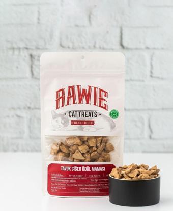 Rawie Freeze Dry Tavuk Ciğer Kedi Ödül Maması, %100 Doğal, Katkı Maddesiz, Sağlıklı Atıştırmalık