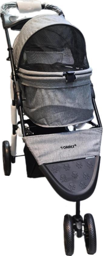 Tommy Evcil Hayvan Arabası 86x46x94,5cm Gri Max 15 Kg