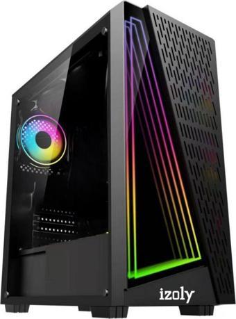 İzoly Shadow 1x ARGB Fanlı RGB LED USB 3.0 Temperli Cam 500W ATX Oyuncu Kasası